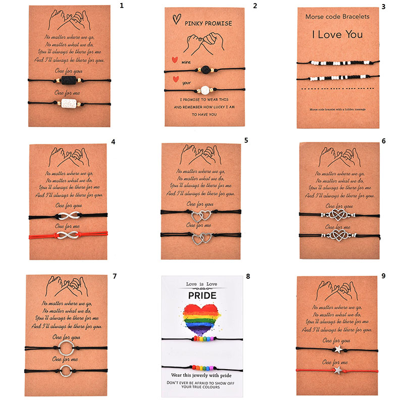 Set 2 vòng đeo tay tình bạn handmade dễ thương dành cho cặp đôi