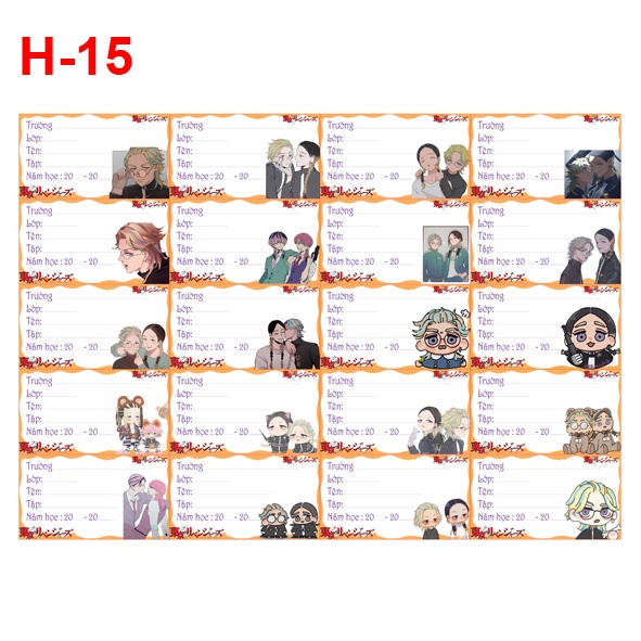 Nhãn vở Rindou Haitani Sanzu Tokyo Revengers Nhãn Tập Haitani Tokyo Revengers