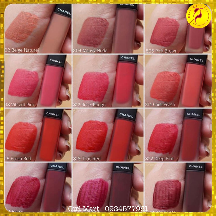 Son Kem Chanel Rouge Allure I Ink Fusion son kem lì chính hãng mới nhất 2021 full size