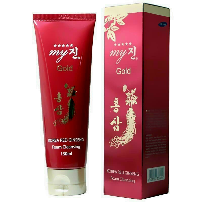 Sữa rửa mặt My Gold chiết xuất sâm đỏ làm trắng da và mờ vết thâm 120ml Hàn Quốc LTGV