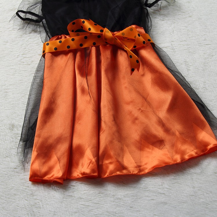 Đầm phù thủy kèm nón Halloween cho bé