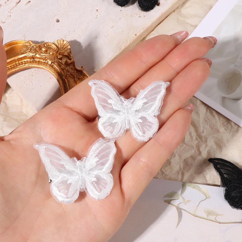 Kẹp Tóc Hình Bươm Bướm Phối Ren Thời Trang Cho Nữ