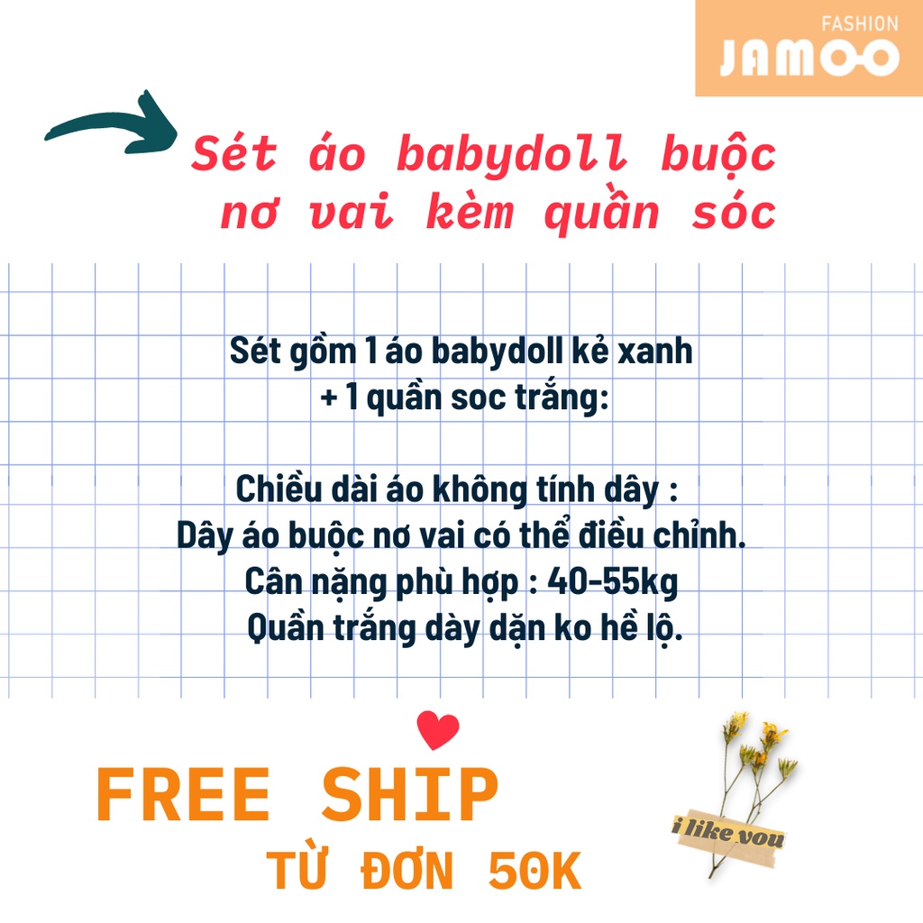 [VIDEO] SET BABYDOLL BUỘC VAI &amp; QUẦN ĐÙI (ảnh thật/hàng sẵn)