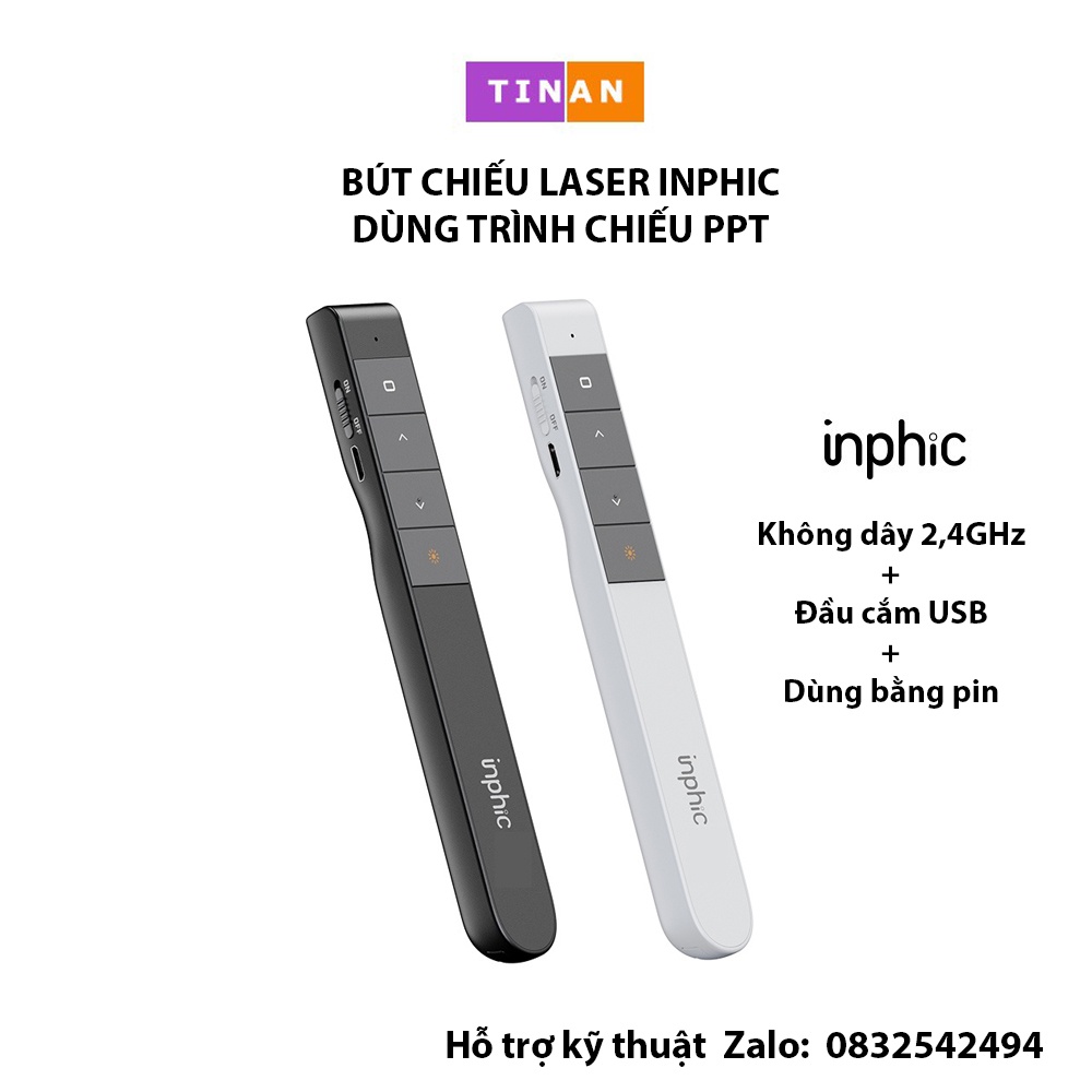 Bút Laser Trình Chiếu PPT Inphic Không Dây Cho Laptop