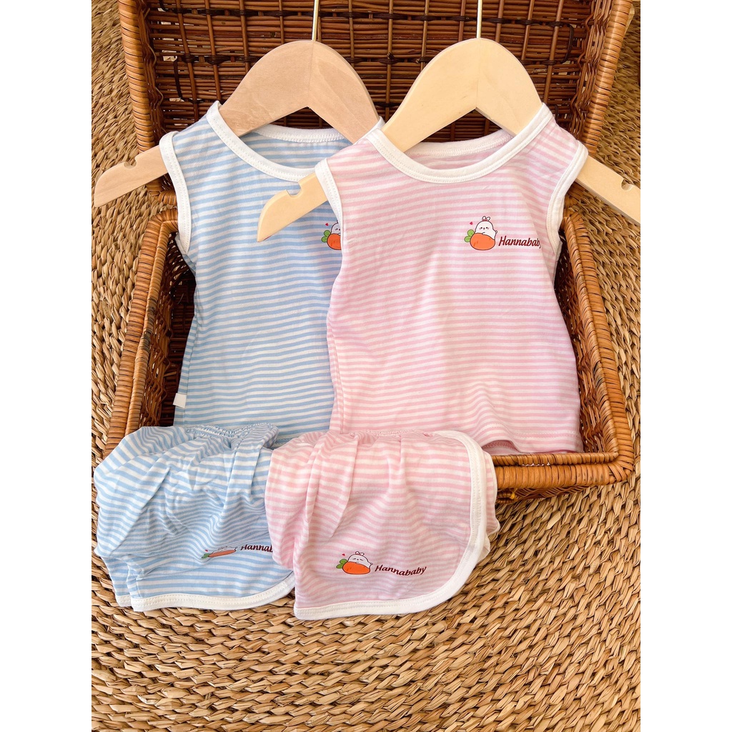Bộ cộc tay cho bé mùa hè, Set bộ đồ bé trai, bé gái chất vải thun cotton xuất dư cho bé từ 6kg-16kg TNB
