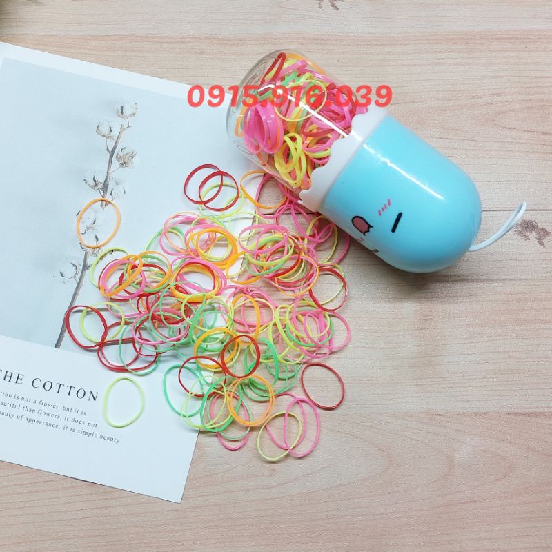 Hũ Thun Cột Tóc Dễ Thương Cho Bé, Chun Buộc Tóc