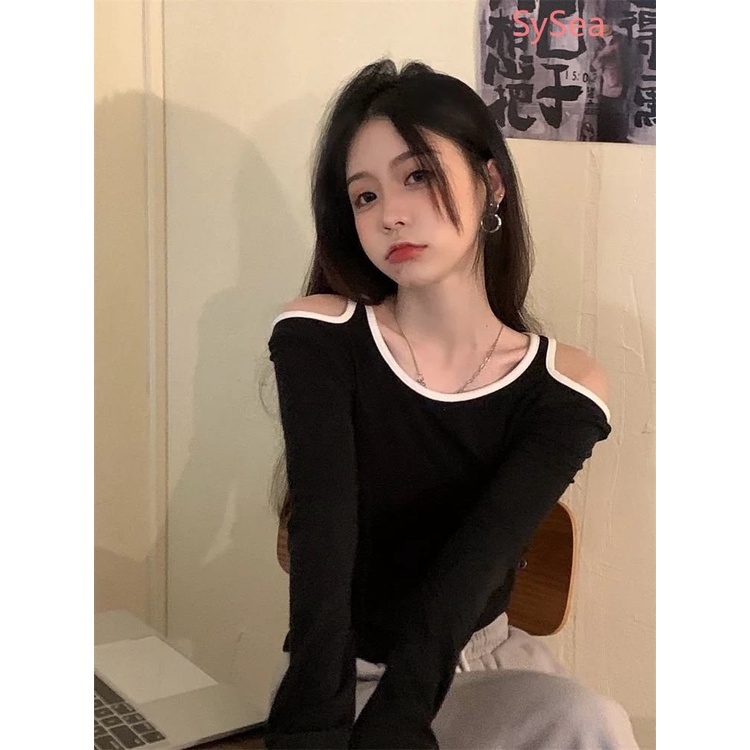 Áo Thun Dài Tay Thời Trang Mùa Thu Hàn Quốc Quyến Rũ Dành Cho Nữ