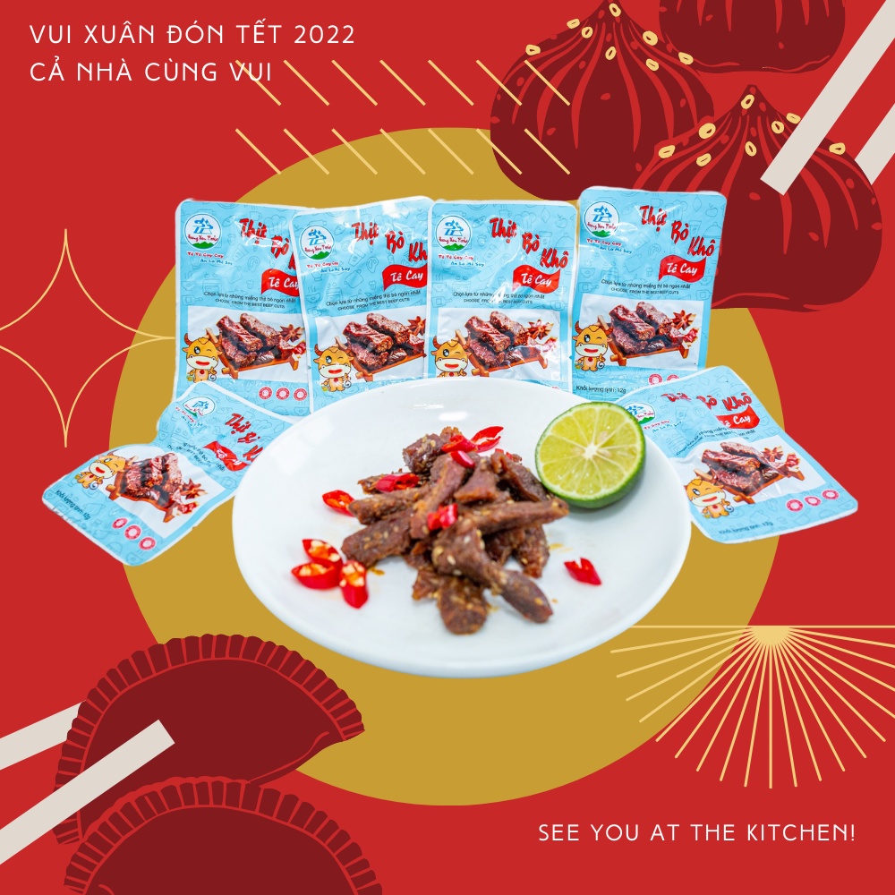 Bò khô vị tê cay Hoàng Nam Food gói 12gram | BigBuy360 - bigbuy360.vn