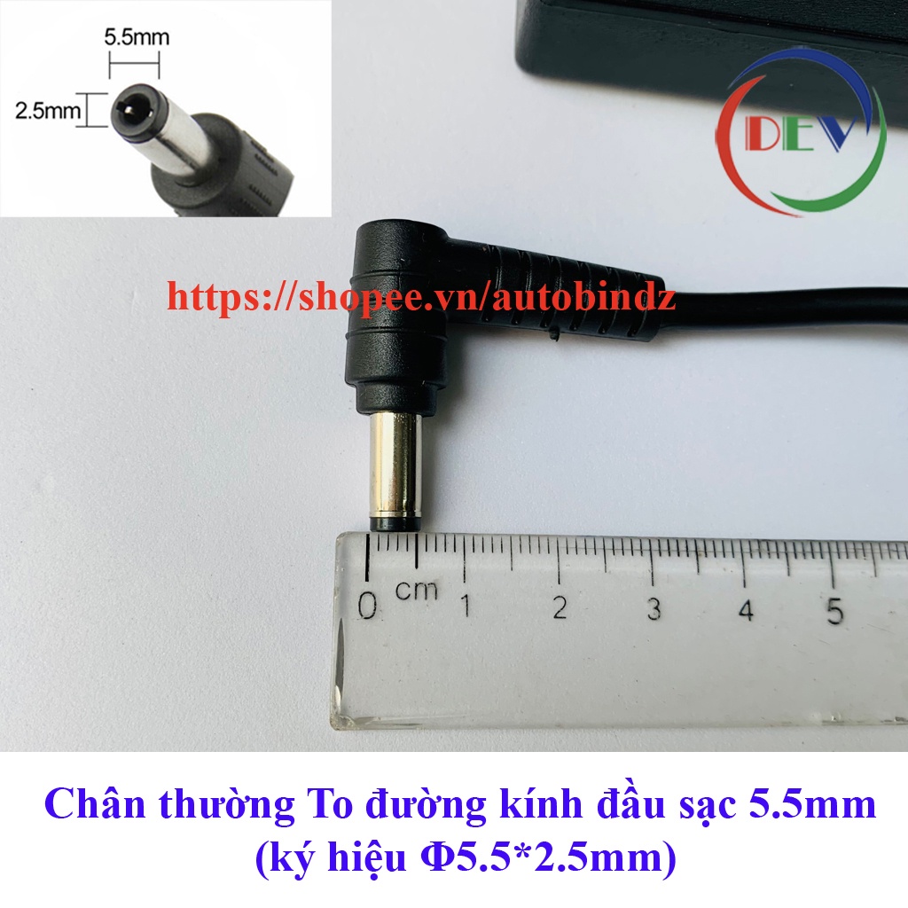 Sạc Laptop Asus K43e K53e x44h OUTPUT 19V 3.42A  chân thường kích thước 5.5mm * 2.5mm - Hàng Nhập Khẩu