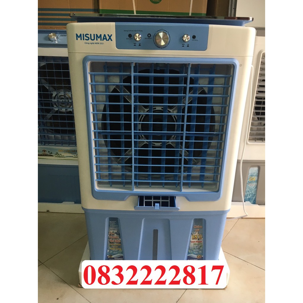 Quạt Điều Hòa - Quạt Hơi Nước MISUMAX 65 Lít tiết kiệm điện - Bảo hành 2 năm-Tặng kèm 2 hộp đá khô