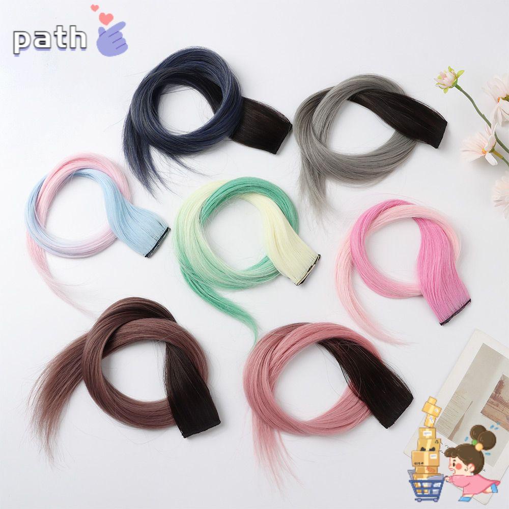 Bộ Tóc Giả Bằng Sợi Tổng Hợp Kháng Nhiệt Màu Sắc Gradient