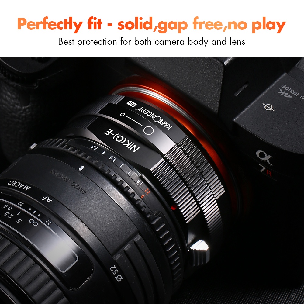 Ngàm Chuyển Đổi Ống Kính Nikon F / AI / G Sang Sony E / NEX Camera 7S