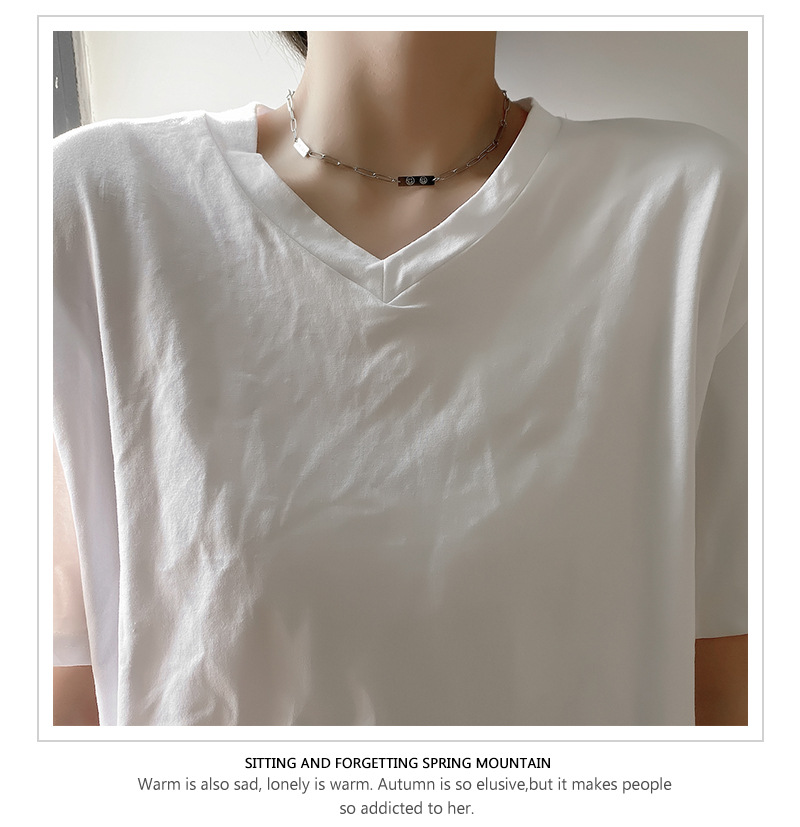 Dây Chuyền Thép Titan Hình Mặt Cười Phong Cách Hip Hop Đường Phố Hàn Quốc 22746 Thời Trang Đường Phố Cá Tính Dành Cho Nữ