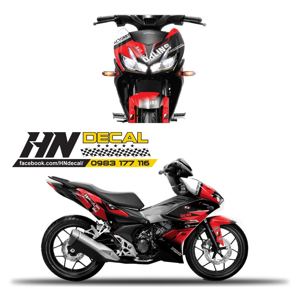 Tem Trùm Winner X Ohlins Đỏ Đen