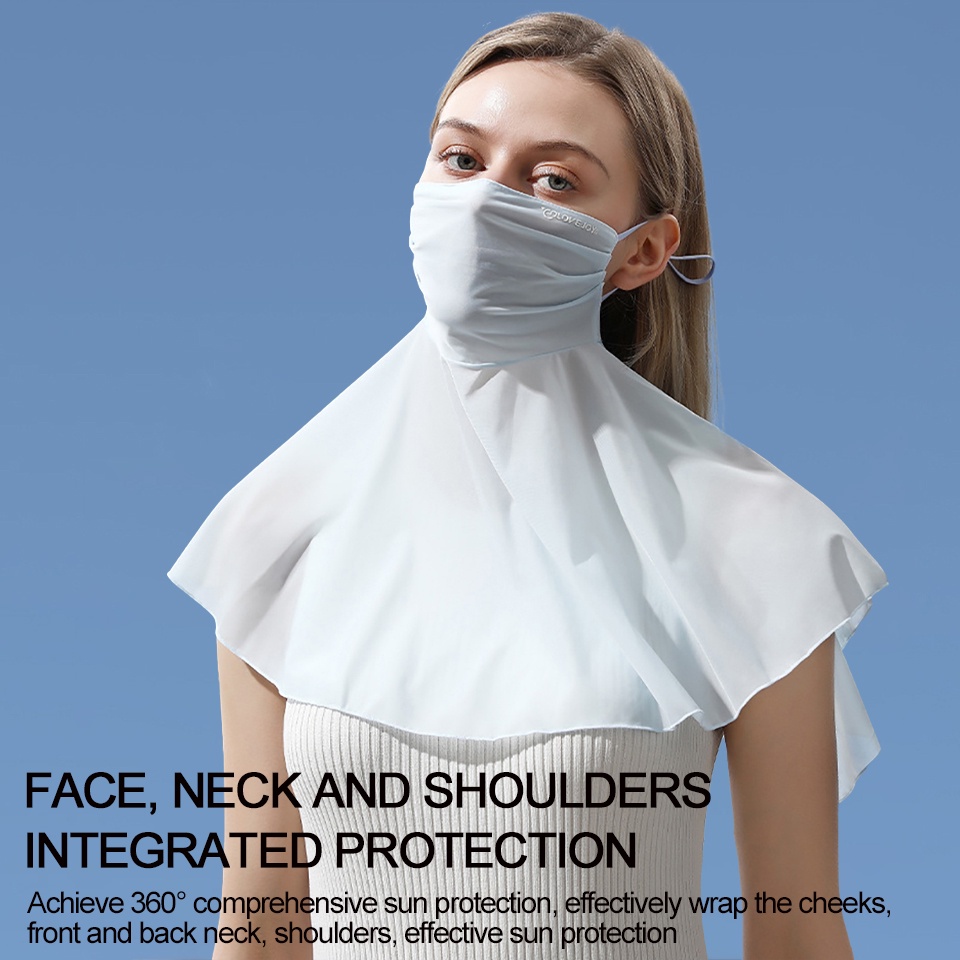 Khẩu Trang Chống Nắng Tia UV Bằng Lụa Lạnh Thoáng Khí