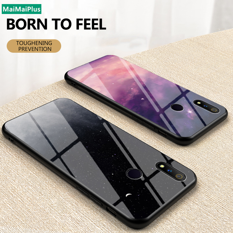 Ốp Lưng Tráng Gương Họa Tiết Bầu Trời Sao Cho Realme X7 7 6 5 Pro 5i 6i 5s