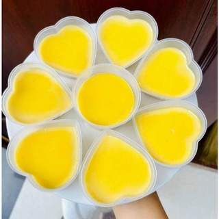 10 Hũ nhựa tim làm bánh flan caramen, rau câu (có nắp)