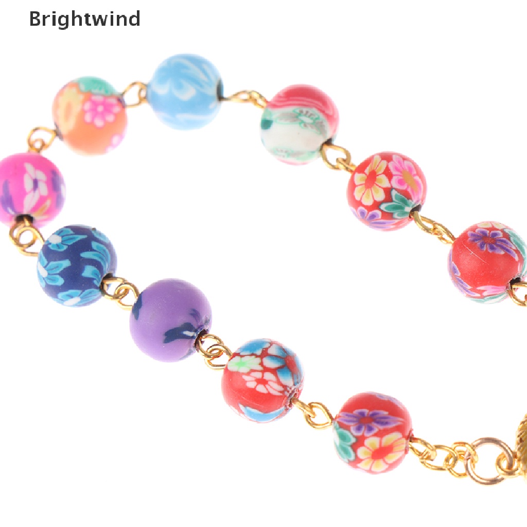 [Brightwind] Rosary Bead Bracelet Catholic Pendant Virgin Mary Christian Religious Jewelry Hot Sell