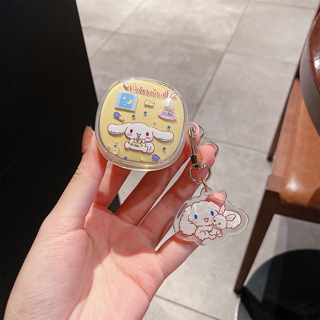 Vỏ Bọc Hộp Sạc Tai Nghe Baseus Encok WM01 Bằng TPU Mềm Trong Suốt Chống Sốc Họa Tiết Hoạt Hình Kèm Móc Khóa Đơn Giản