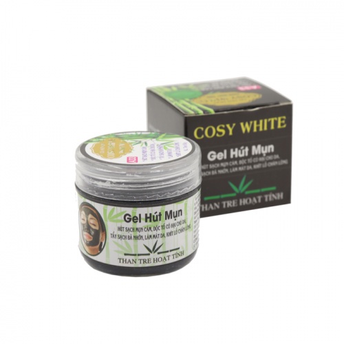 Gel hút mụn Cosy White 50g lột mụn than tre hoạt tính tẩy sạch bã nhờn se khít lỗ chân lông
