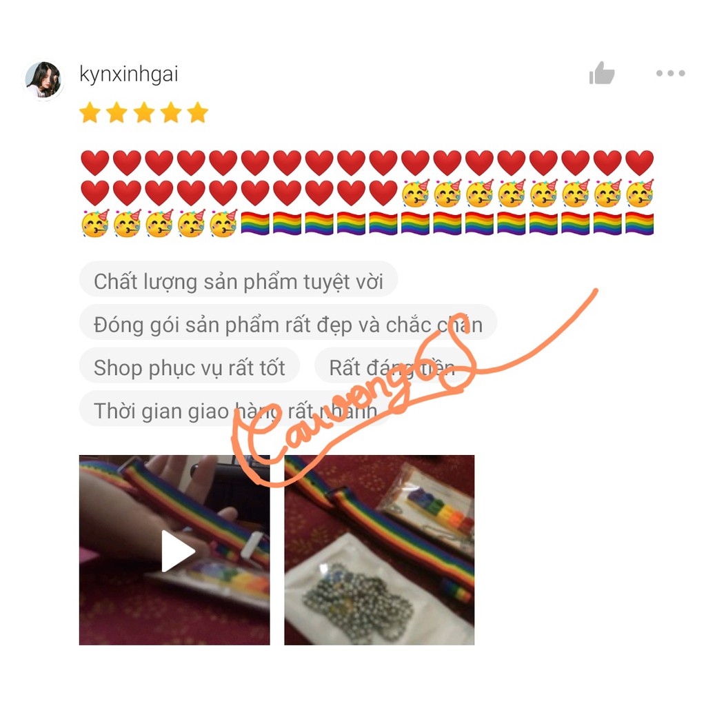 (Ảnh thật ) Vòng tay LGBT cầu vồng vải canvas, dây đồng hồ | BigBuy360 - bigbuy360.vn