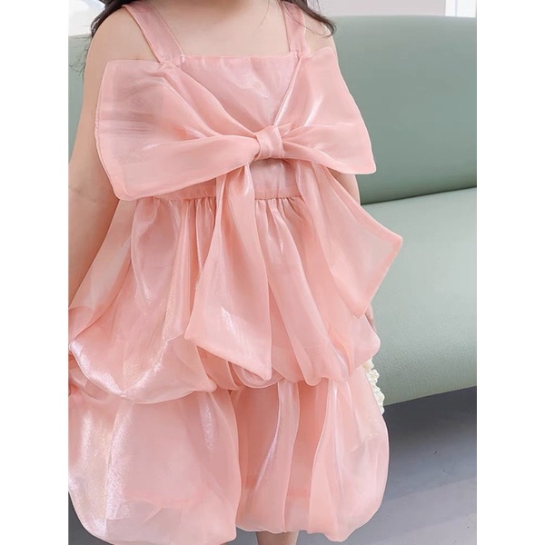 Váy hồng voan tơ-HÀNG SALE KO ĐỔI TRẢ