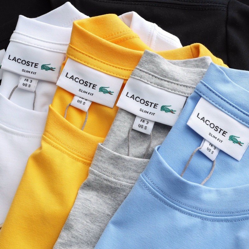 [Chuyên sỉ] Áo thun nam in LACOSTE thêu Cá sấu VNXK[Khách sỉ ib zalo để nhận thêm mẫu và báo giá]