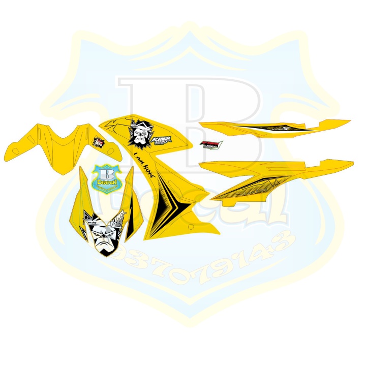 ( Quí khách vui lòng mang ra tiệm cho thợ dán ) Tem winner X king drag vàng