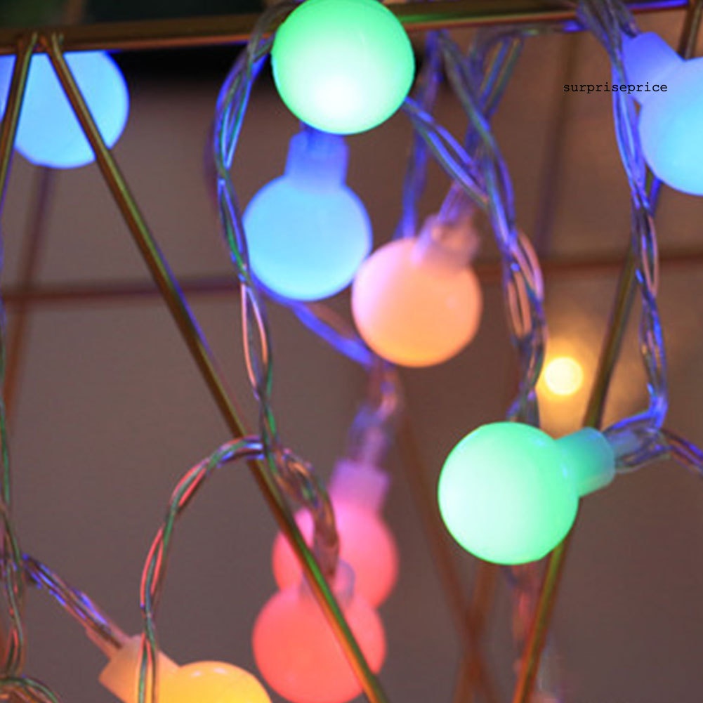 Dây đèn led 10/ 20 bóng hình quả cầu mini chống nước dùng trang trí tiệc cưới/ giáng sinh
