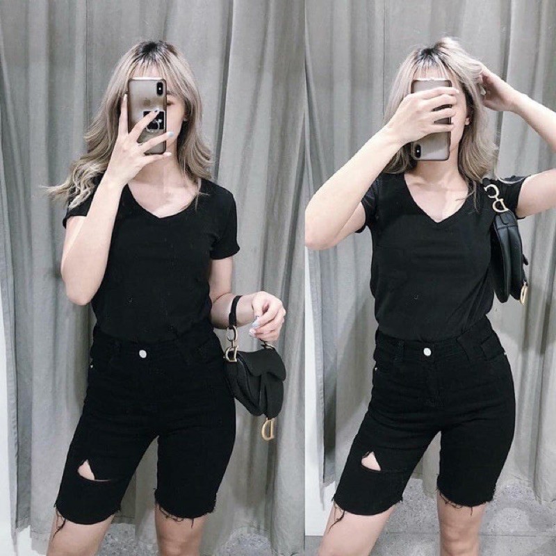 Áo Thun Cổ Tim Siêu Hot Cập Bến- Hình Thật-601