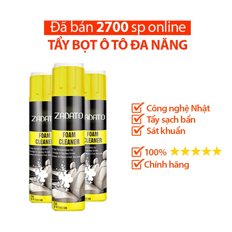 Bình Xịt Vệ Sinh Nội Thất Ô Tô ZADATO - Bình Xịt Bọt Cao Cấp