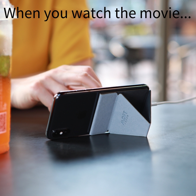 MOFT X Phone Holder  Portable Ultra thin Invisible Smart Stand with Magnetic Sticker/Removable Foldable Card Slot Design