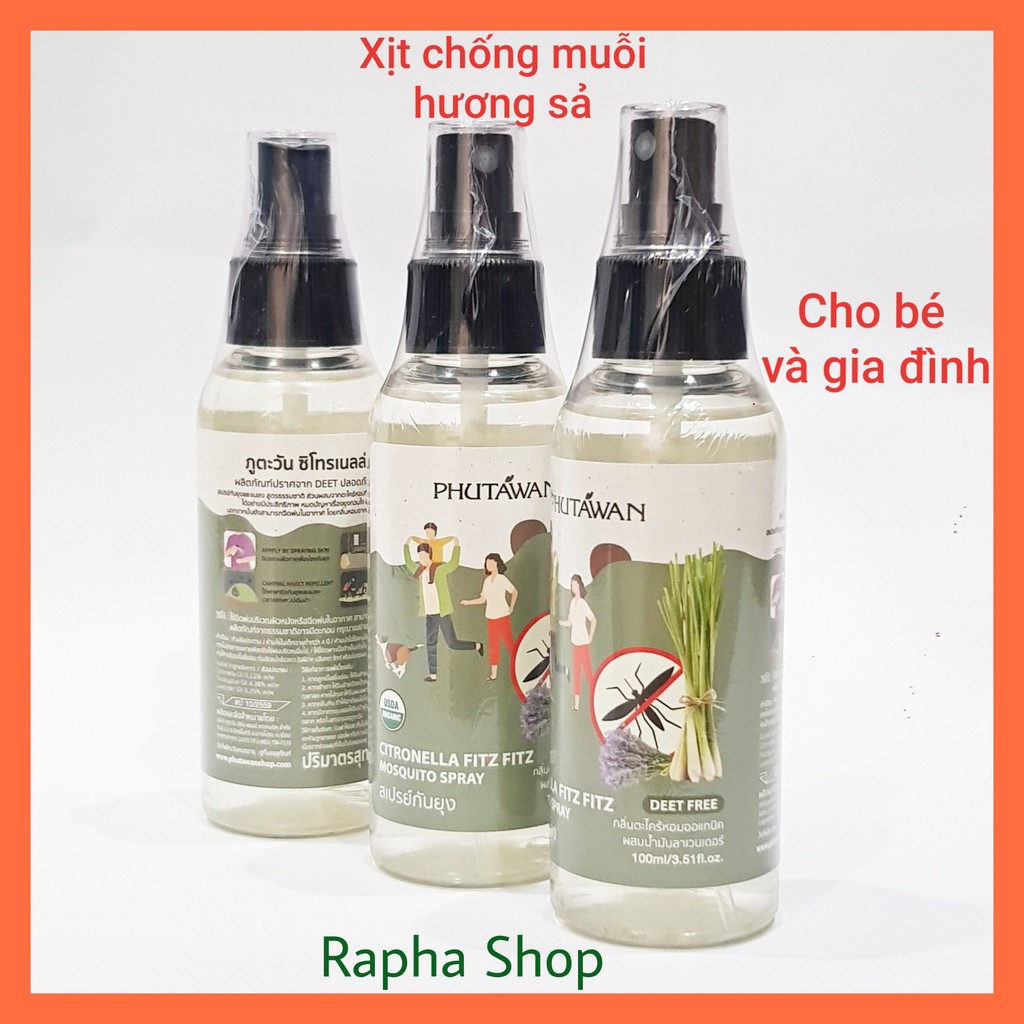 Xịt Chống Muỗi, Côn Trùng Thái Lan Hương Sả Và Lavender An Toàn Cho Bé Và Gia Đình