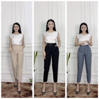 Quần baggy nữ [Hàng chuẩn] quần tây công sở dáng basic