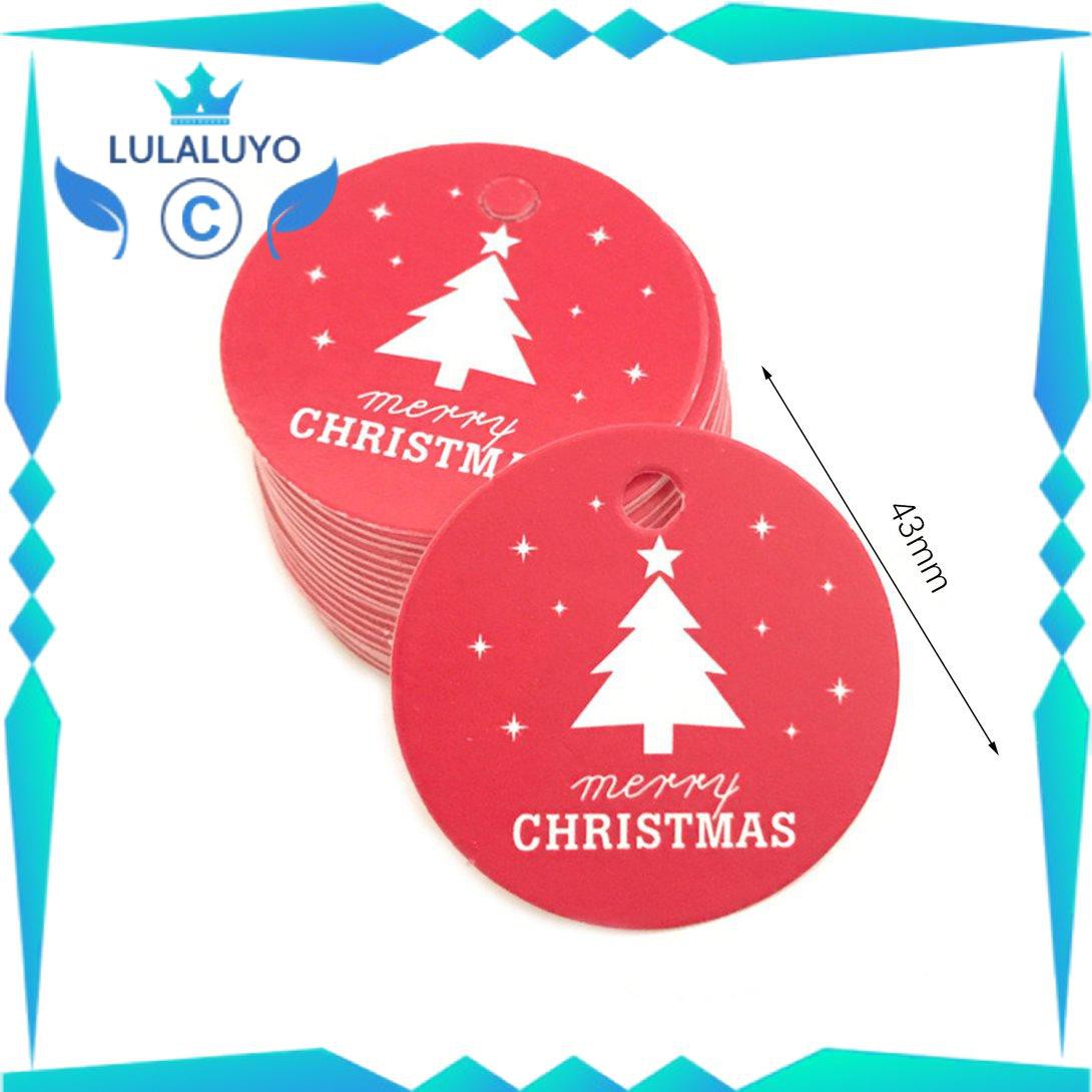 [Giáng sinh] Christmas Baking Tag Christmas Tree Paper Hanging Tag Wrapping Packaging Tag .lu