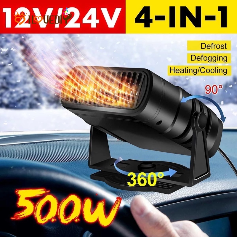 Quạt sưởi điện 4 trong 1 12V/24V 500W cho xe hơi