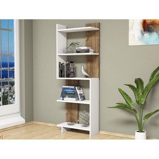 Kệ sách gỗ đứng, kệ trang trí 5 tầng gỗ công nghiệp thiết kế độc đáo (KS-47)
