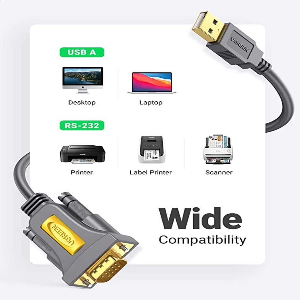 Cáp USB to Com Chính Hãng Ugreen CR104 Cao cấp