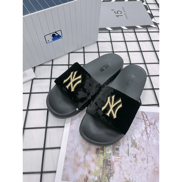 [CHÍNH HÃNG] DÉP MLB KOREA NEW MOUND SUPER CARPET NEW YORK YANKEES - DÉP QUAI NGANG NHUNG - FULLBOX ĐỦ TEM TAG