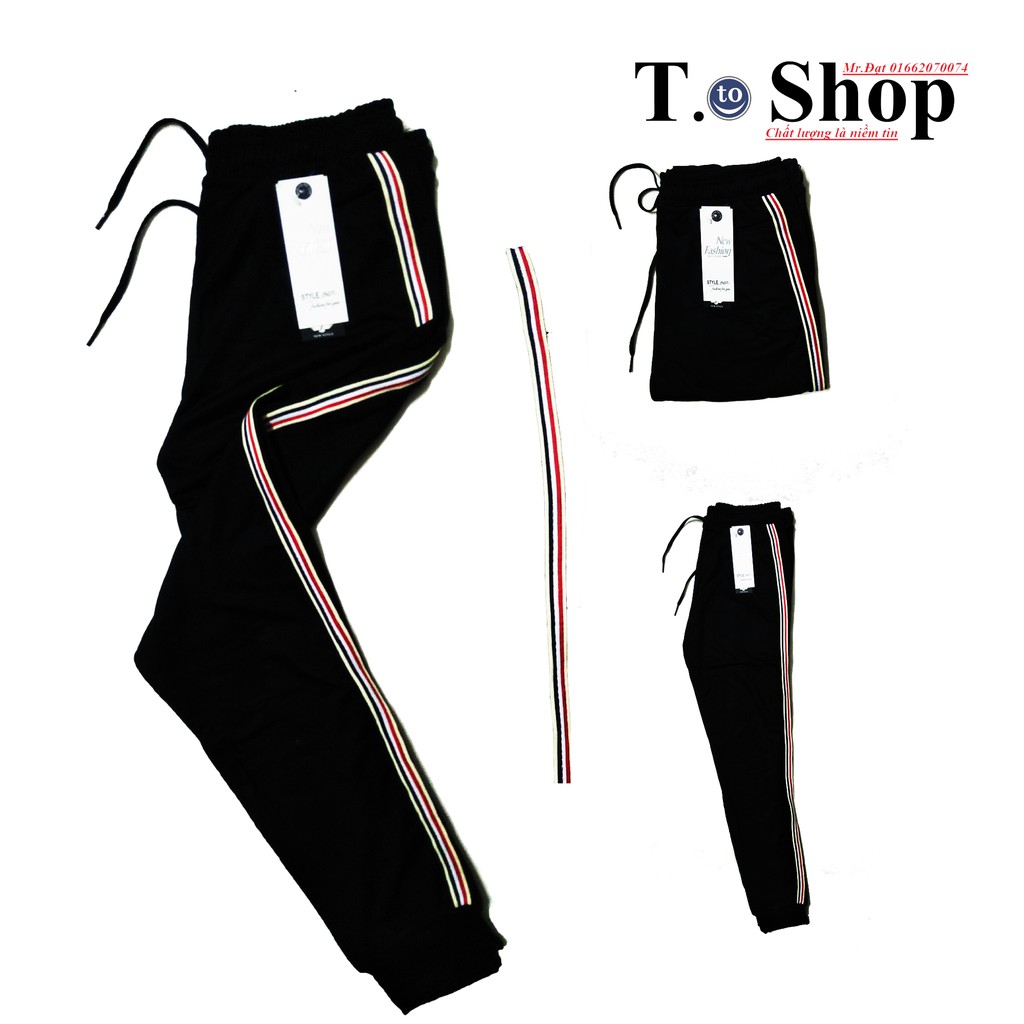 Quần thun jogger nữ - nam  - legging dây sọc sắc màu ( 3 Loại - bo chân - ảnh + video thật) | BigBuy360 - bigbuy360.vn