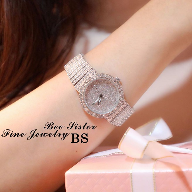 [Mã FAMAYFA2 giảm 10K đơn 50K] Đồng hồ nữ BS BEE SISTER BS152 mặt tròn nhỏ đính đá sang trọng | BigBuy360 - bigbuy360.vn