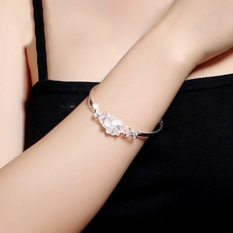 Vòng tay bạc 925 thời trang Trang sức cho phụ nữ