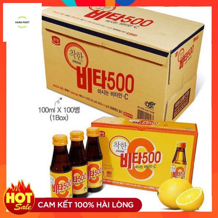 Hộp 10 chai nước uống Vitamin C500 Kwangdong Hàn Quốc