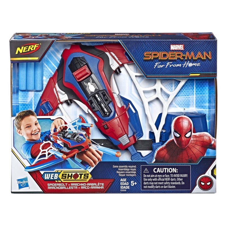Đồ Chơi Máy Bắn Tơ Nhện Spider Man Web Shots Spiderbolt Nerf Powered Blaster