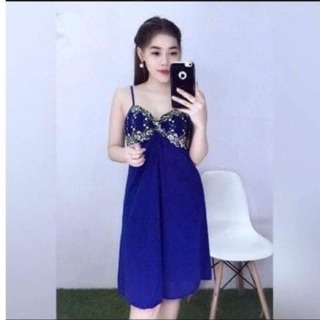 Đầm thun phối ren 55kg trở xuống