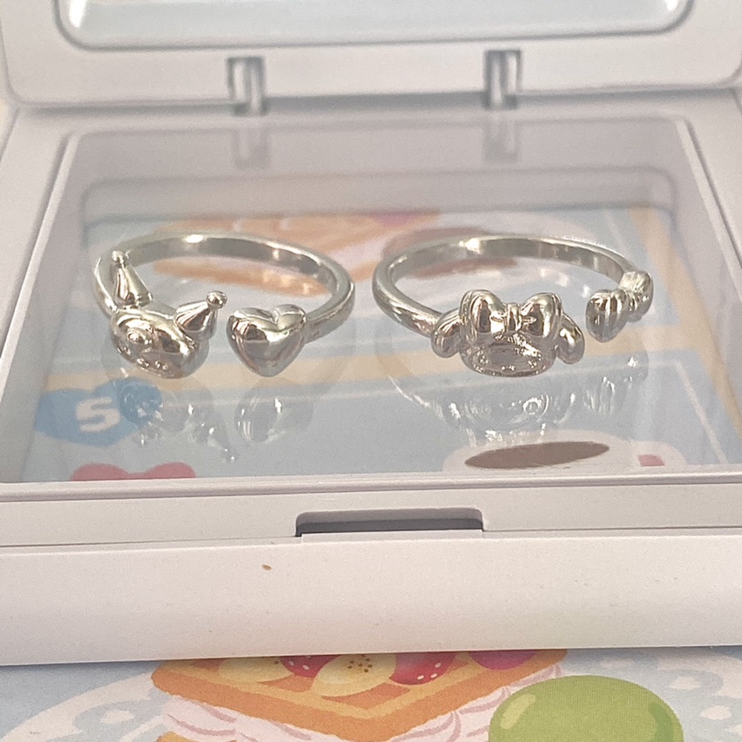 SANRIO Nhẫn Mạ Bạc Dễ Thương Thời Trang Dành Cho Nữ