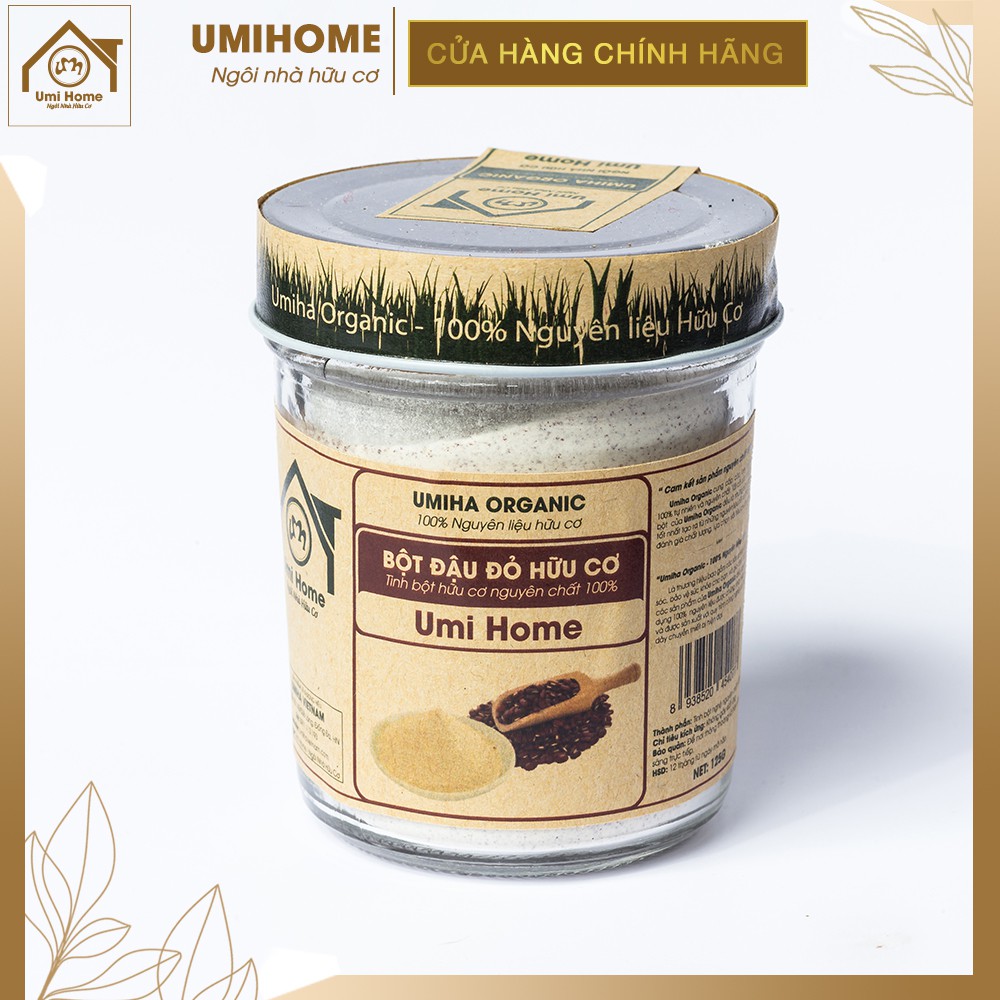 Combo Ngừa Viêm Nang Lông, Cấp ẩm UMIHOME gồm Bột Cám Gạo 125g, Bột Đậu Đỏ 125g, Mỡ Trăn 30ml. Tặng Dầu Thầu Dầu 10ml