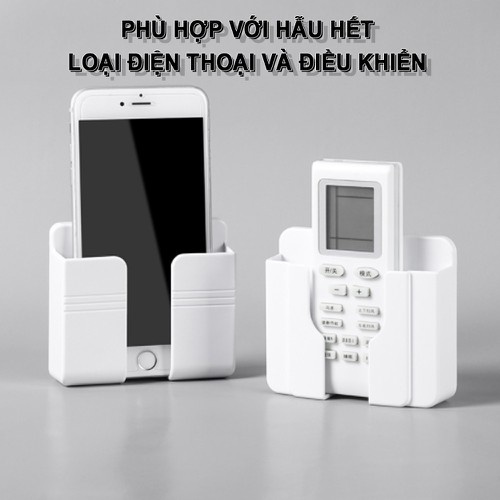 Kệ Dán Tường Có Khe Để Điện Thoại, Remote Điều Khiển Tiện Lợi