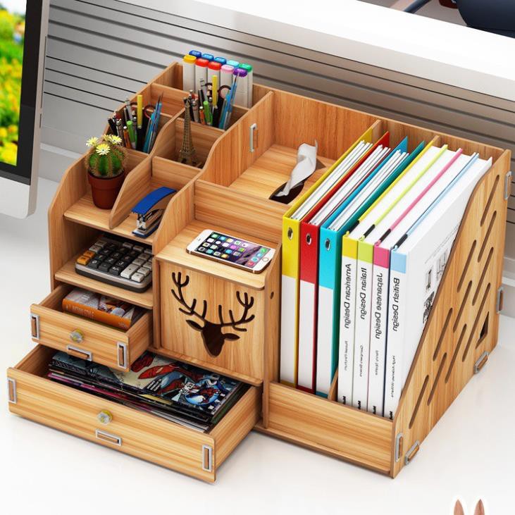 ⚡DỄ THÁO LẮP - DI CHUYỂN⚡Kệ Sách Mini Kệ Tài Liệu | Để Bàn Làm Việc Lắp Ghép Đa Năng | BigBuy360 - bigbuy360.vn