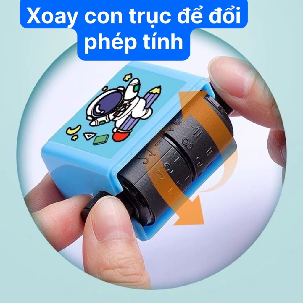 Máy in con lăn tạo phép tính cộng trừ,máy tạo phép tính đơn giản ra bài tập cho bé học toán